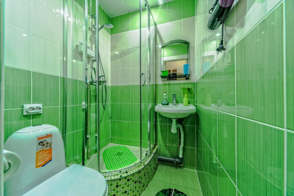 Ванная Комната Цвет Зелено Черный Фото