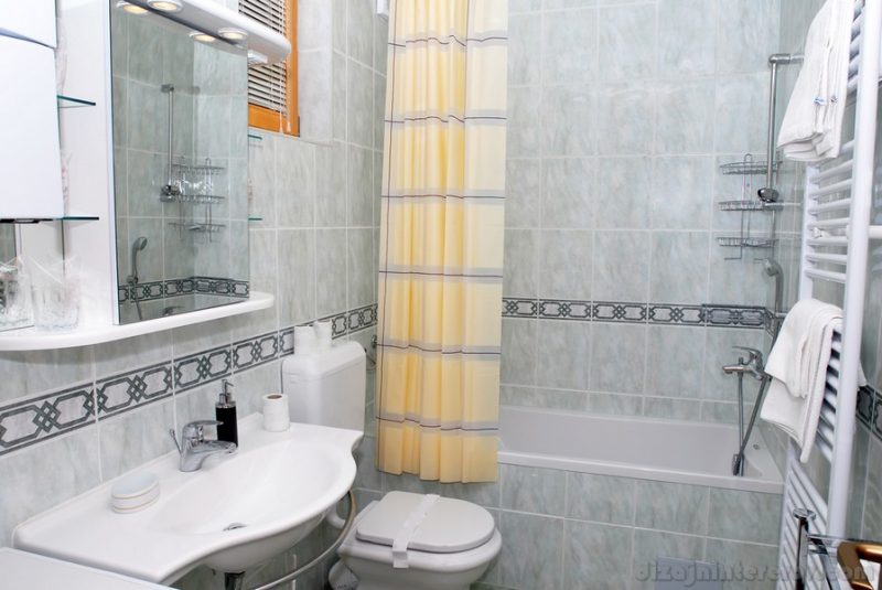 Modern bathroom interior in luxury resort, elegance style
