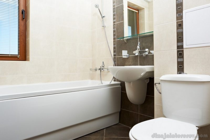 Modern home bathroom interior design horizontal frame