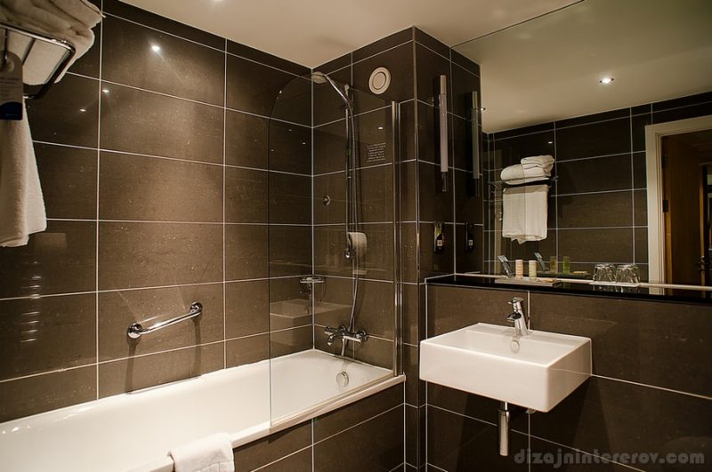 Bathroom interior of brand new luxury resort hotel