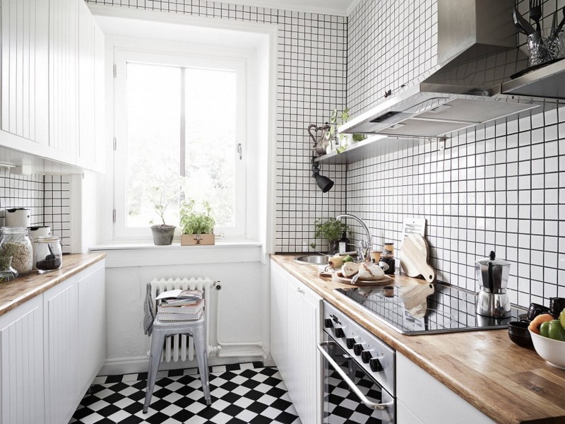 Дизайн кухни параллельной планировки : 100+ фото примеров