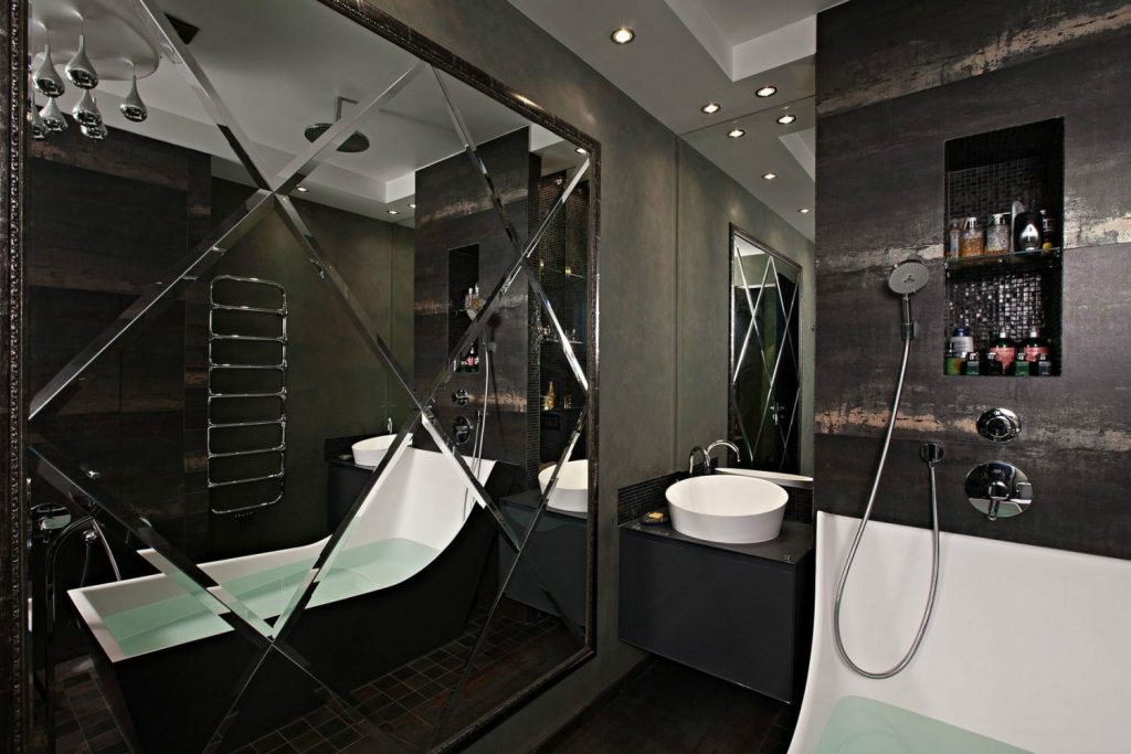 Дизайн ванной комнаты в черном цвете: 120+ реальных фото примеров, полезные советы дизайнеров
